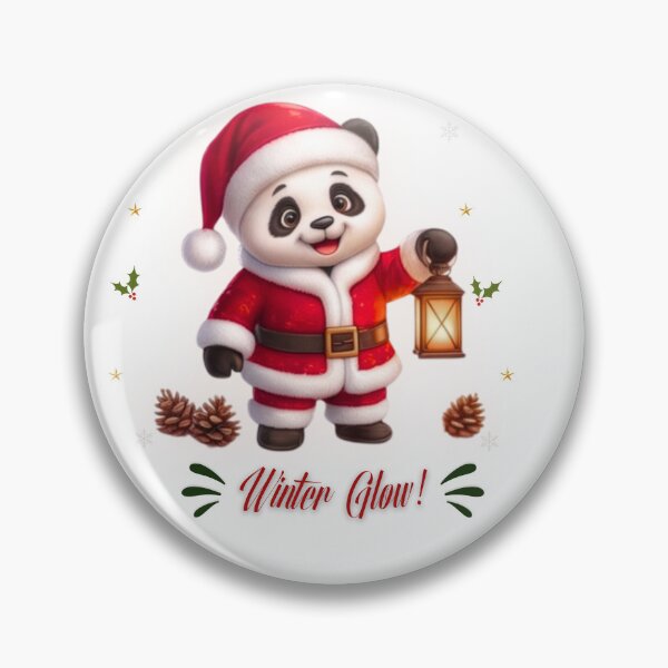 Item preview, Cute Christmas Santa Panda Winter Glow Sticker designed and sold by EnginerdStudio.