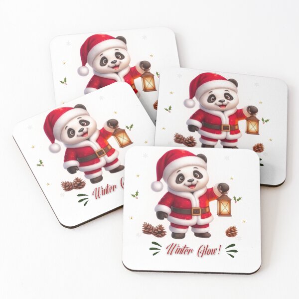 Item preview, Cute Christmas Santa Panda Winter Glow Sticker designed and sold by EnginerdStudio.