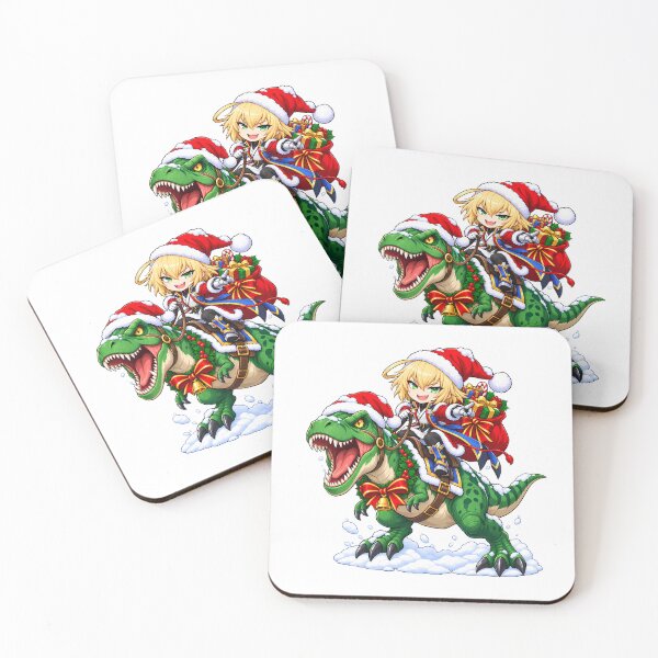 Item preview, Jin Kisaragi BlazBlue Christmas T Rex Ride designed and sold by mildaclairmo.