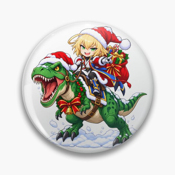 Item preview, Jin Kisaragi BlazBlue Christmas T Rex Ride designed and sold by mildaclairmo.
