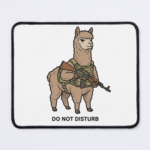 Item preview, Tactical Alpaca Do Not Disturb Funny Llama Guard Animal Military Gun Humor designed and sold by raedattia.
