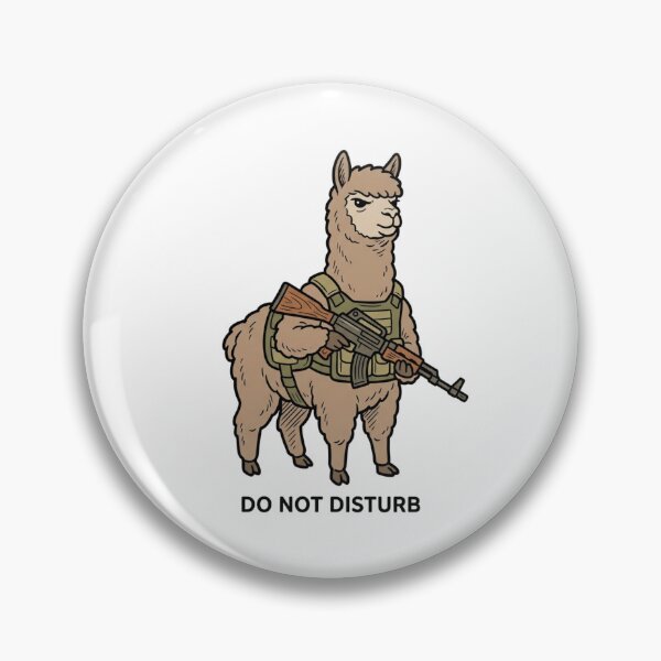 Item preview, Tactical Alpaca Do Not Disturb Funny Llama Guard Animal Military Gun Humor designed and sold by raedattia.