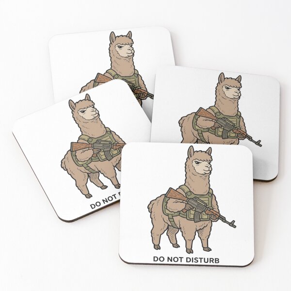 Item preview, Tactical Alpaca Do Not Disturb Funny Llama Guard Animal Military Gun Humor designed and sold by raedattia.