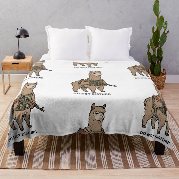 Item preview, Tactical Alpaca Do Not Disturb Funny Llama Guard Animal Military Gun Humor designed and sold by raedattia.