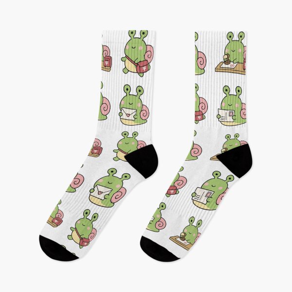 Item preview, Green Snail Mail Character – Cute Kawaii Cartoon designed and sold by Moffyuniverse.