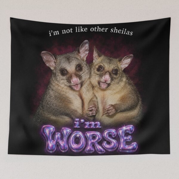Item preview, I'm Not Like Other Sheilas I'm Worse Funny Possum Girl Y2K Retro Aussie Slang designed and sold by Yellowriversss.