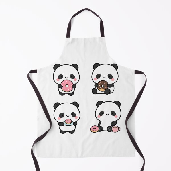 Item preview, Panda With Donuts And Coffee – Cute Kawaii Cartoon designed and sold by Moffyuniverse.