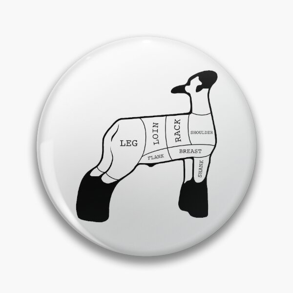 Item preview, Butcher Cut Market Wether Lamb Silhouette 1 - Not For Resale Without Permission designed and sold by jazlee-nwallin.