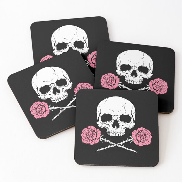 Item preview, Gothic Skull with Pink Roses Tattoo designed and sold by bolayousri.