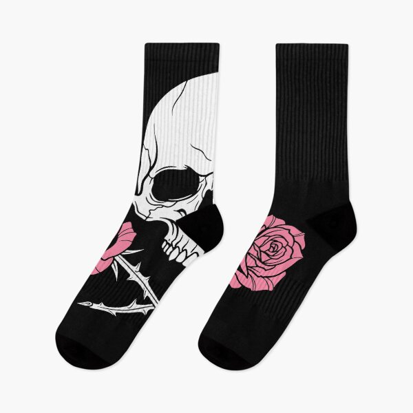 Item preview, Gothic Skull with Pink Roses Tattoo designed and sold by bolayousri.