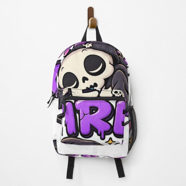 Item preview, Dead Tired Skeleton Sticker – Cute Spooky Sleepy Skeleton Cat Gamer Design designed and sold by Genzfirevibes.