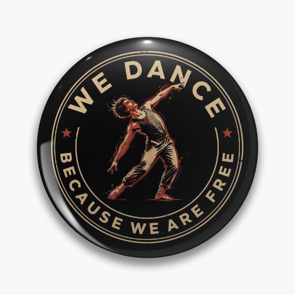 Aperçu de l'œuvre Nous dansons parce que nous sommes libres - Design de danse vintage créée et vendue par TipTop GFX.