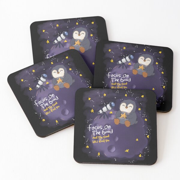 Item preview, Penguin Stargazing Space Quotes designed and sold by Vhitolock.