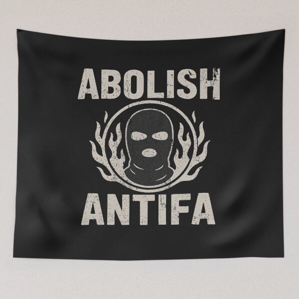 Item preview, Abolish Antifa Vintage Balaclava Flame Political Statement designed and sold by CaChimShop.