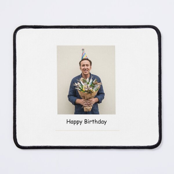 Item preview, Nicolas cage birthday fish bouquet gift cake memes happy Funny prank meme weird designed and sold by CheeseBlueprint.