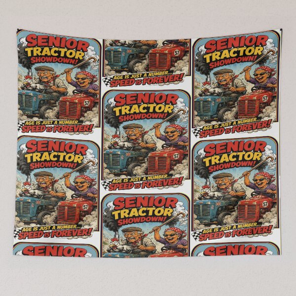 Item preview, Funny Retirement Racing Team Vintage Tractor Race Retro Comic designed and sold by frestshop.