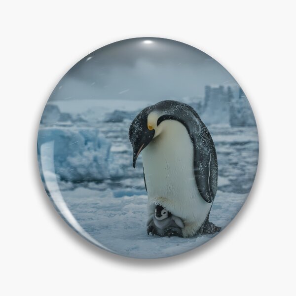 Item preview, Guardian of the Ice: Emperor Penguin Father's Devotion Art Print, Cinematic Wildlife Documentary Photography designed and sold by SOOstudio73.
