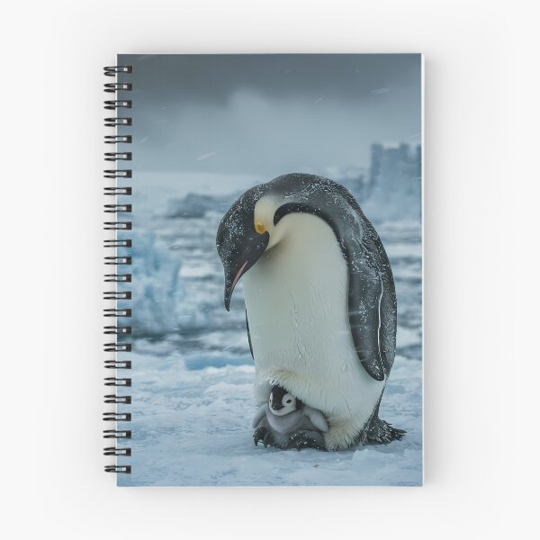 Item preview, Guardian of the Ice: Emperor Penguin Father's Devotion Art Print, Cinematic Wildlife Documentary Photography designed and sold by SOOstudio73.