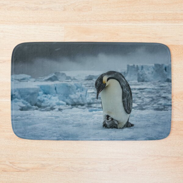 Item preview, Guardian of the Ice: Emperor Penguin Father's Devotion Art Print, Cinematic Wildlife Documentary Photography designed and sold by SOOstudio73.