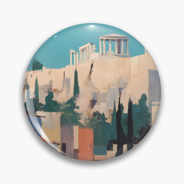 Item preview, Athens Acropolis, Whitewashed Street Decor designed and sold by MarkedArtPrints.