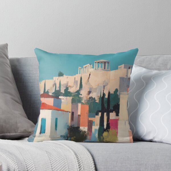 Item preview, Athens Acropolis, Whitewashed Street Decor designed and sold by MarkedArtPrints.
