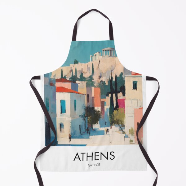 Item preview, Athens Acropolis, Whitewashed Street Decor designed and sold by MarkedArtPrints.