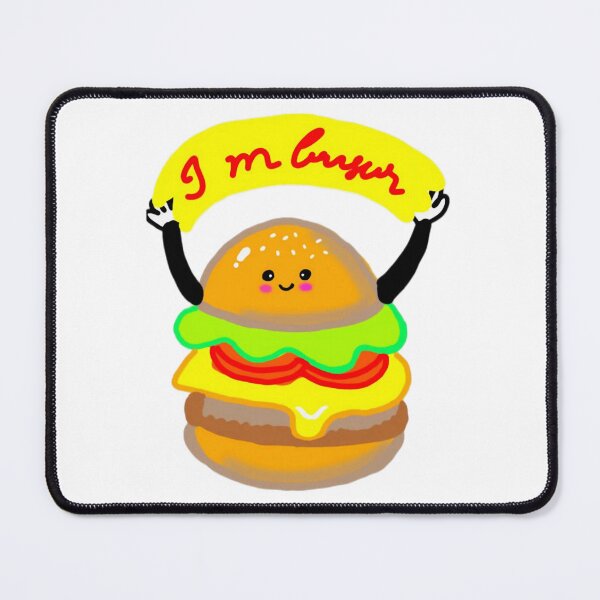 Item preview, Food Humor Burger Cute Kawaii Cheeseburger Cartoon Art designed and sold by Ladicreatis.