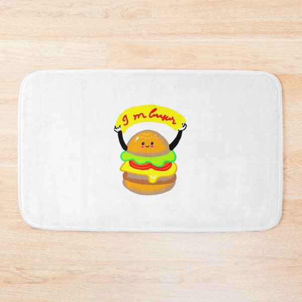 Item preview, Food Humor Burger Cute Kawaii Cheeseburger Cartoon Art designed and sold by Ladicreatis.
