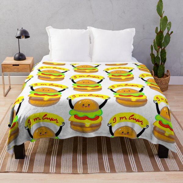 Item preview, Food Humor Burger Cute Kawaii Cheeseburger Cartoon Art designed and sold by Ladicreatis.