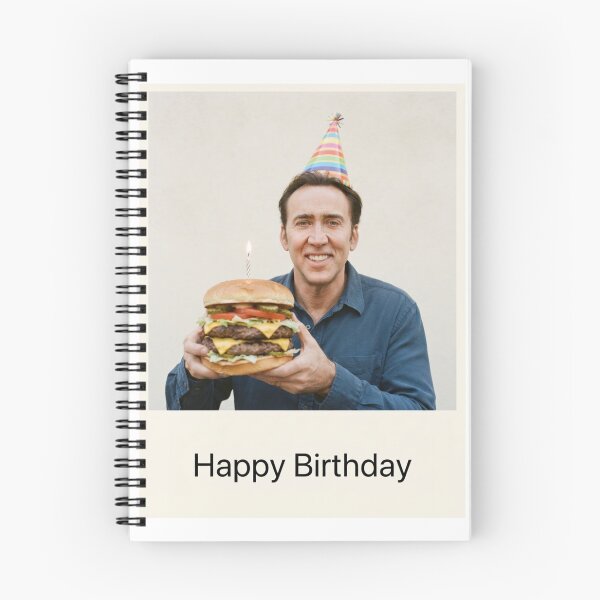 Item preview, Nicolas cage birthday hamburger burger gift cake memes happy Funny prank meme  weird  designed and sold by CheeseBlueprint.