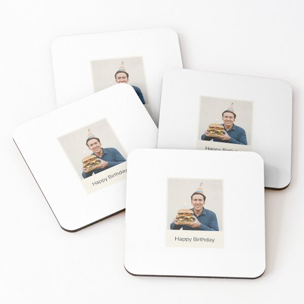 Item preview, Nicolas cage birthday hamburger burger gift cake memes happy Funny prank meme  weird  designed and sold by CheeseBlueprint.