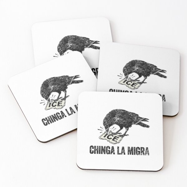 Item preview, Chinga La Migra Anti ICE Crow Vintage Activism Graphic designed and sold by CaChimShop.