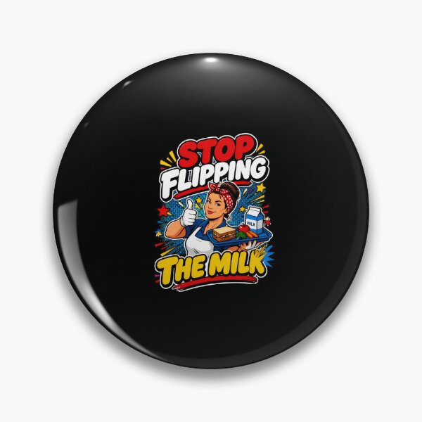 Item preview, Stop Flipping The Milk Lunch Lady Funny designed and sold by PaletteArc.