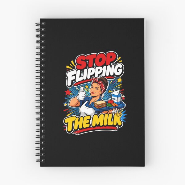 Item preview, Stop Flipping The Milk Lunch Lady Funny designed and sold by PaletteArc.