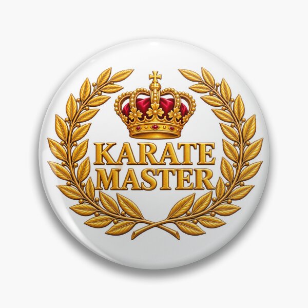 Item preview, Golden karate master Crown Laurel Wreath Emblem designed and sold by FinallBoss.