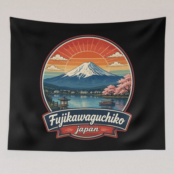 Item preview, Fujikawaguchiko Japan Retro designed and sold by TomFrontierArt.