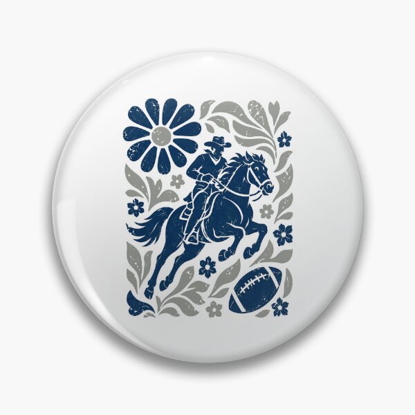 Item preview, Western Cowboy Floral Football Retro designed and sold by ahgurske.