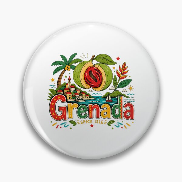 Item preview, Hand Drawn Grenada Travel Souvenir Landmark Gift designed and sold by karmyn-clawso.