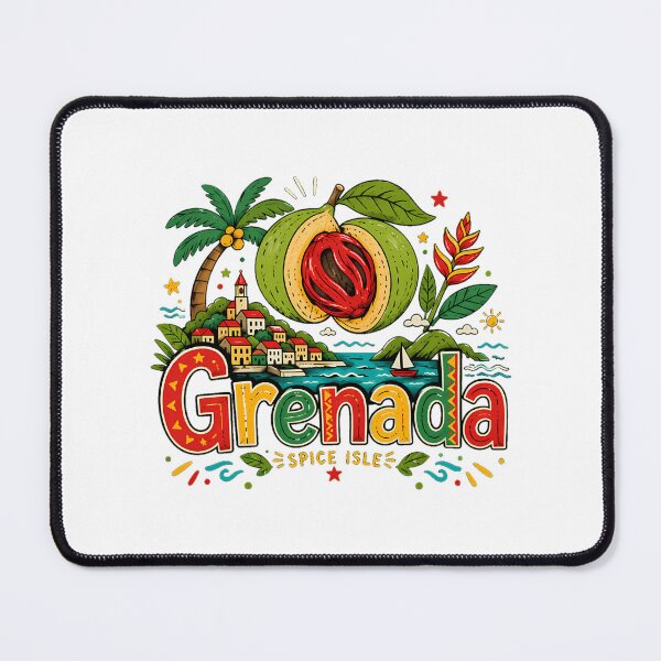 Item preview, Hand Drawn Grenada Travel Souvenir Landmark Gift designed and sold by karmyn-clawso.