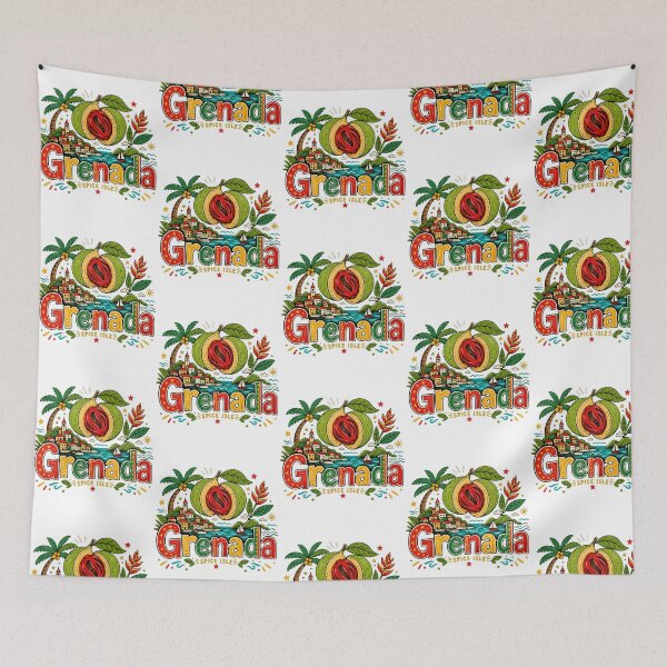 Item preview, Hand Drawn Grenada Travel Souvenir Landmark Gift designed and sold by karmyn-clawso.