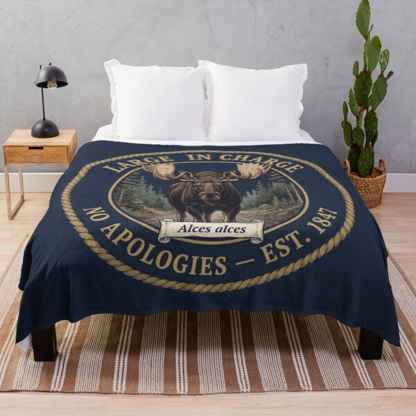 Item preview, Large in Charge No Apologies Moose Club Humor Badge designed and sold by CalmCapy Co.