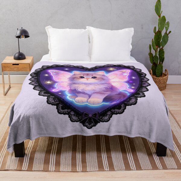 Item preview, Gothic Winged Cat in Lace Heart designed and sold by SweetLilith.