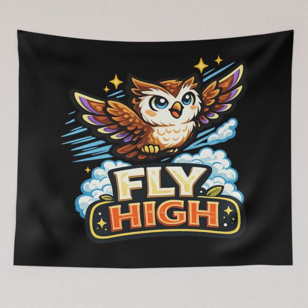 Item preview, Fly High – Inspirational Owl Adventure Design designed and sold by ArtisticHeart21.