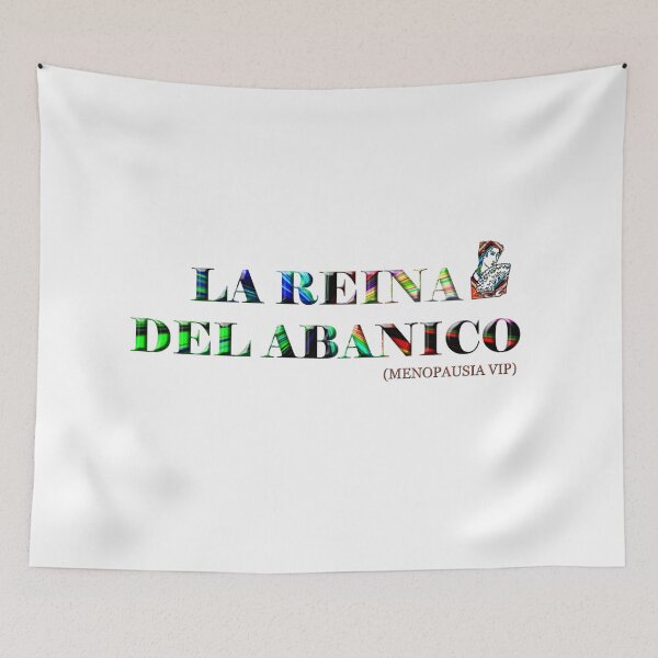 Item preview, La reina del abanico - Spanish Menopause Humor designed and sold by Yamy Morrell Art and Design.