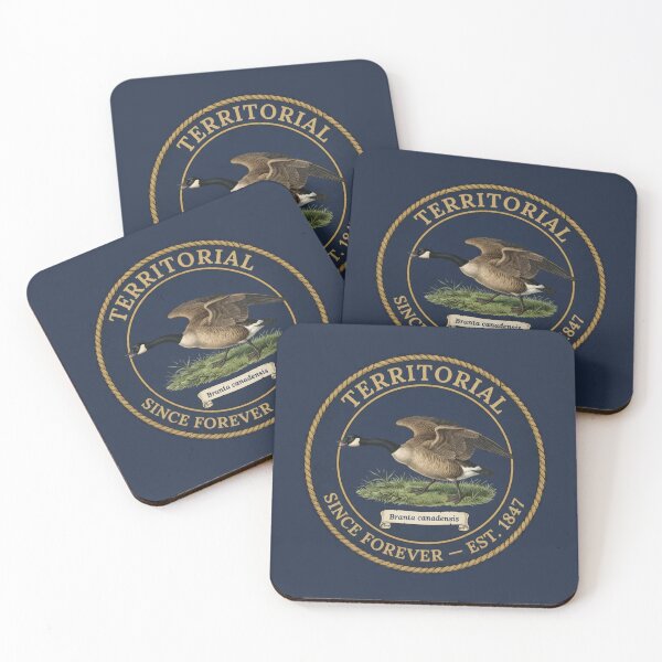Item preview, Territorial Since Forever Canada Goose Humor Badge designed and sold by CalmCapy Co.
