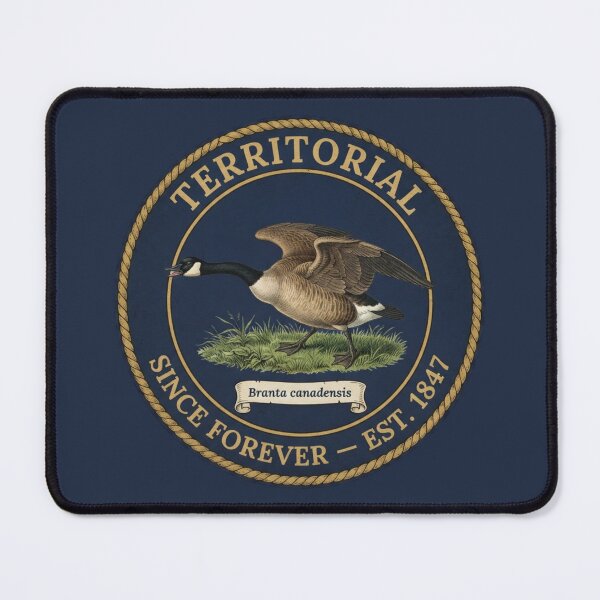 Item preview, Territorial Since Forever Canada Goose Humor Badge designed and sold by CalmCapy Co.