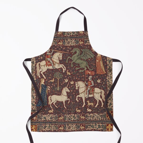 Item preview, Medieval tapestry art featuring knights, dragons, fair maidens and unicorns designed and sold by Vintage Designs +.