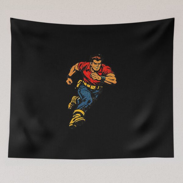 Item preview,  Vintage Action Hero Running Art | Retro Halftone Comic Book Character  designed and sold by Creatby7030.