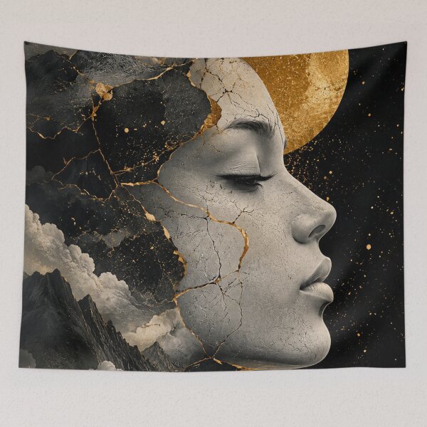 Item preview, Moon Woman — Cosmic and Golden Art designed and sold by ZYVARENNE.