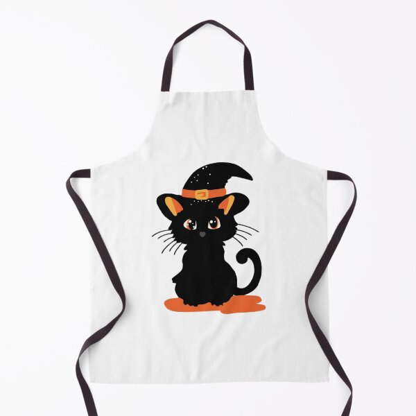 Item preview, Halloween Vibes Black Cat Wearing Hat Spooky Kitten Art designed and sold by Ladicreatis.